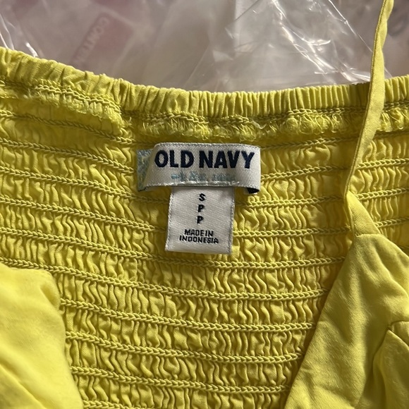 Old Navy Thin Strap mini dress yellow Small Petite - Picture 6 of 9